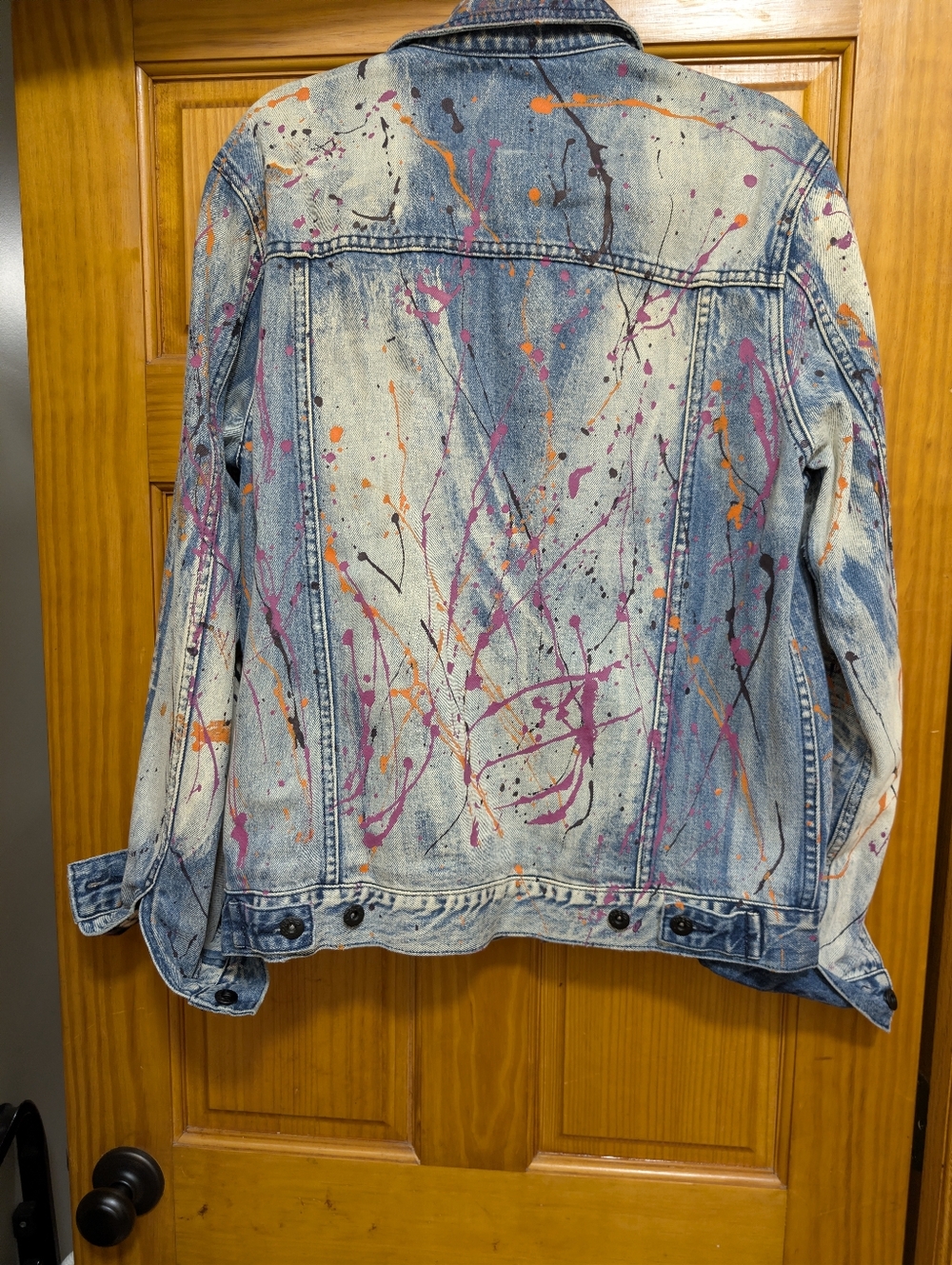 PRPS *RARE* Gale Paint Splatter Light Wash Denim - Size L - Picture 2 of 9
